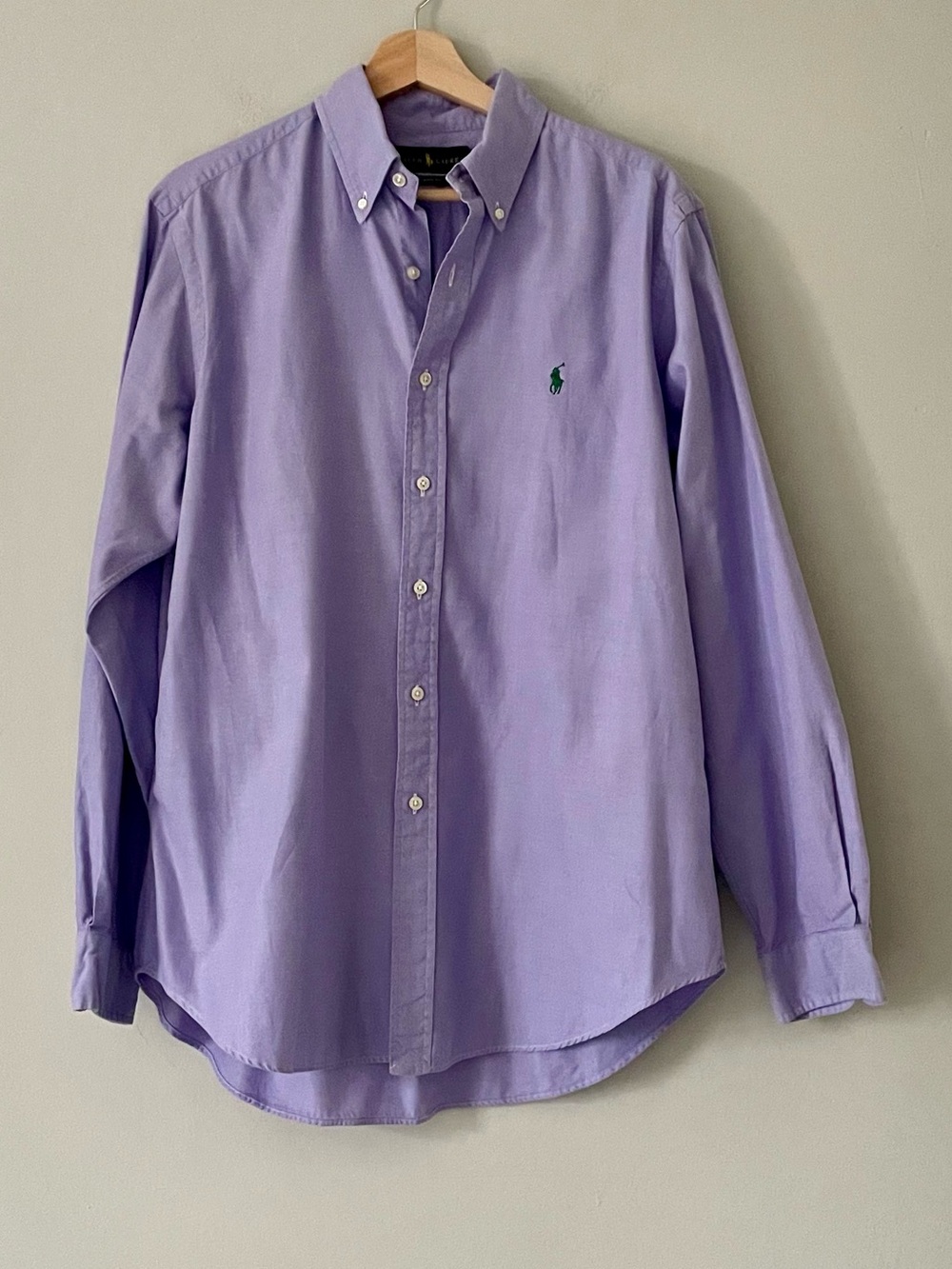 Ralph Lauren Lavender Cotton Button-Down Oxford Shirt 16 34/35